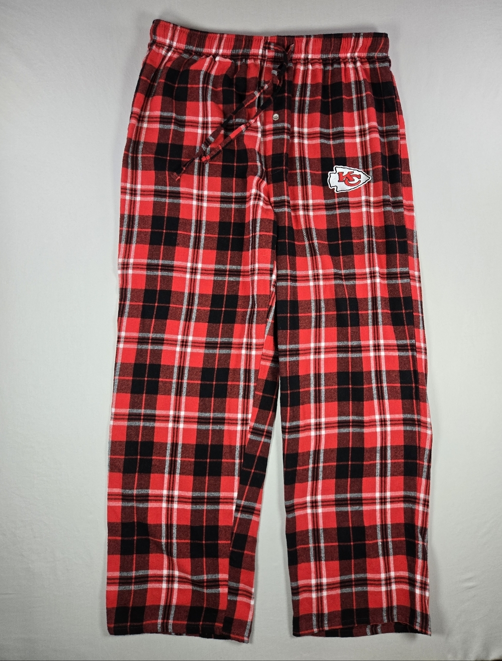 Kansas City Chiefs NFL Plaid Flannel Pajama Pants Men’s Large EUC